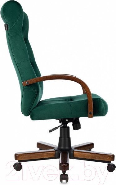 Изображение товара Кресло офисное Бюрократ T-9928WALNUT Fabric (зеленый Italia Green/дерево)
