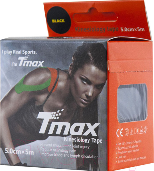 Изображение товара Кинезио тейп Tmax Extra Sticky Black / 423222