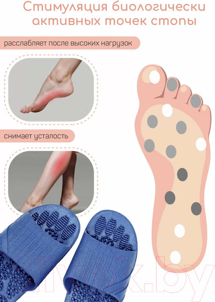 Изображение товара Тапочки домашние Amaro Home Relax Step Открытый нос / HOME-4019RS1-Blu-40 (р.40-41, голубой)