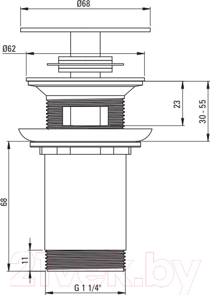 Изображение товара Донный клапан Deante NHC_N10U (Click-Clack)