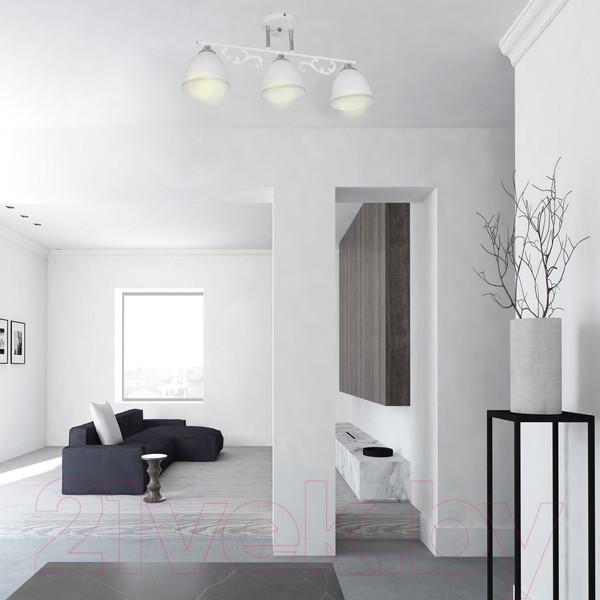 Изображение товара Потолочный светильник Элетех 21278-6/3 НПБ 01-3х60-211 Е27 / 1005405243 (белый хром)