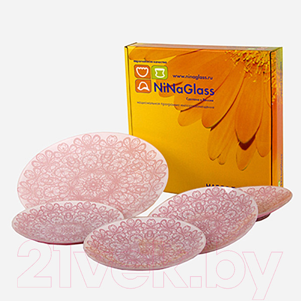 Изображение товара Набор тарелок NiNaGlass Кружево 85-141 / 4840161056 (7пр)