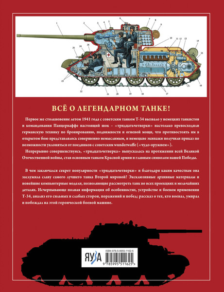 Изображение товара Книга Яуза-пресс Т-34. Все о танке непобедимом и легендарном (Барятинский М.Б.)