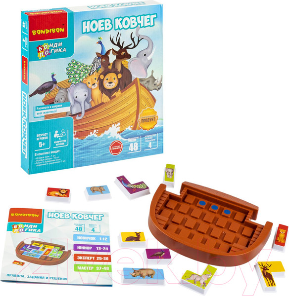 Изображение товара Настольная игра Bondibon БондиЛогика Ноев ковчег / ВВ6015