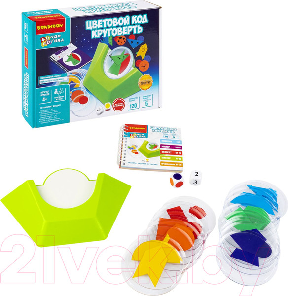 Изображение товара Настольная игра Bondibon БондиЛогика Цветовой код. Круговерть / ВВ6108