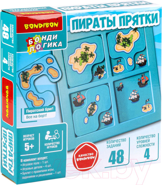 Изображение товара Настольная игра Bondibon БондиЛогика Пираты. Прятки / ВВ6010