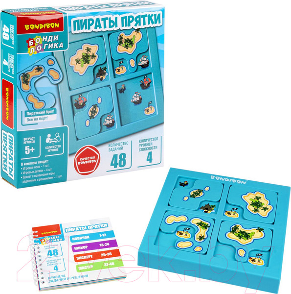 Изображение товара Настольная игра Bondibon БондиЛогика Пираты. Прятки / ВВ6010