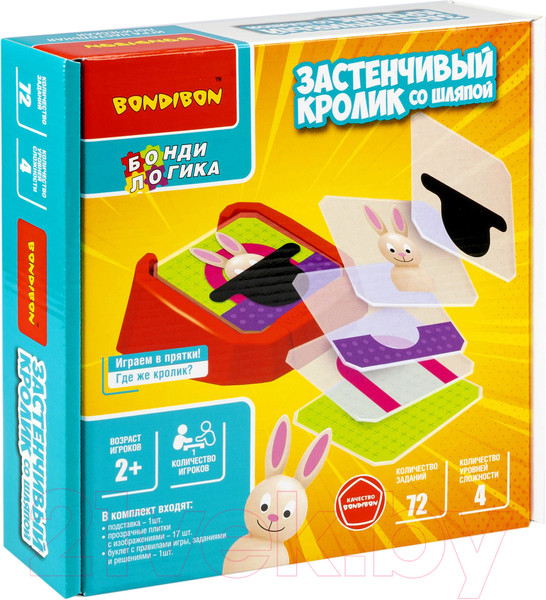 Изображение товара Настольная игра Bondibon Застенчивый кролик со шляпой / ВВ5086