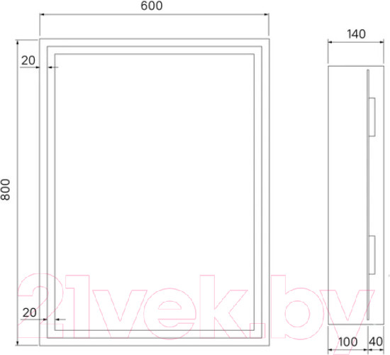 Изображение товара Шкаф с зеркалом для ванной IDDIS Zodiac ZOD6000i99