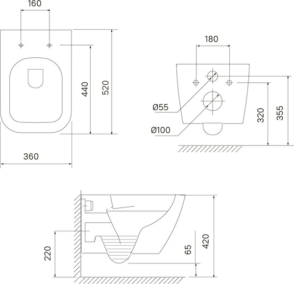 Изображение товара Унитаз подвесной IDDIS Torr TORRDSEi25