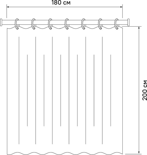 Изображение товара Шторка-занавеска для ванны IDDIS Promo P01PV18i11