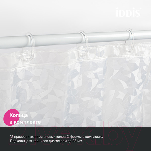 Изображение товара Шторка-занавеска для ванны IDDIS Promo P02PV18i11