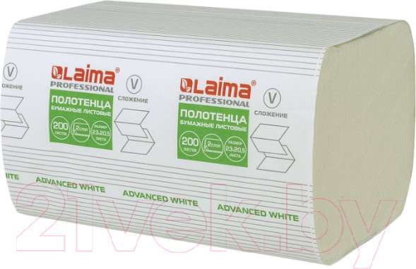 Изображение товара Бумажные полотенца Laima Advanced White / 111341 (белый)