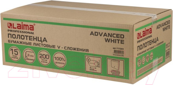 Изображение товара Бумажные полотенца Laima Advanced White / 111341 (белый)