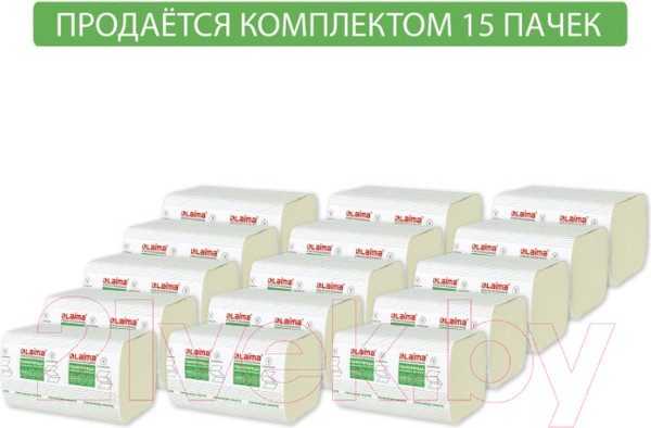 Изображение товара Бумажные полотенца Laima Advanced White / 111341 (белый)