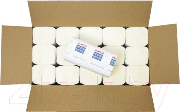 Изображение товара Бумажные полотенца Laima Universal White Plus / 111343 (белый)