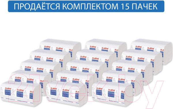 Изображение товара Бумажные полотенца Laima Universal White Plus / 111343 (белый)
