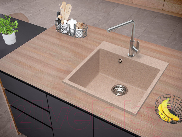 Изображение товара Мойка кухонная Berge BR-5050 (песочный)