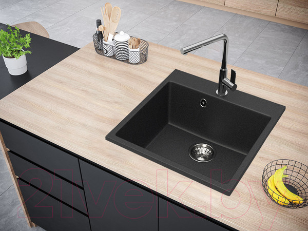 Изображение товара Мойка кухонная Berge BR-5050 (черный)