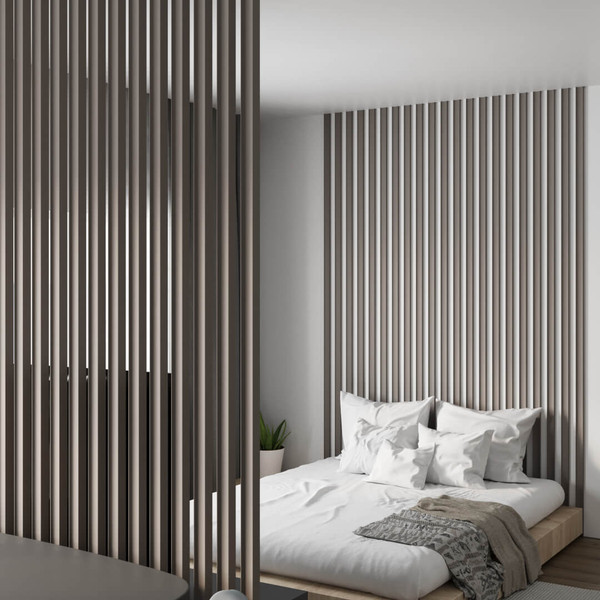 Изображение товара Рейка интерьерная STELLA МДФ Планкен Рекесс De Luxe Sandgrau (2700x50x19)