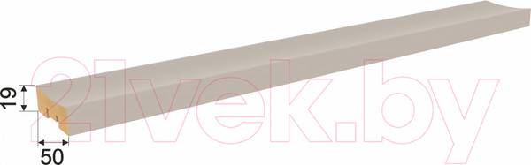 Изображение товара Рейка интерьерная STELLA МДФ Планкен Рекесс De Luxe Sandgrau (2700x50x19)