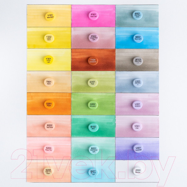 Изображение товара Набор маркеров Малевичъ GrafArt Brush / 190907 (24цв, пастельный)