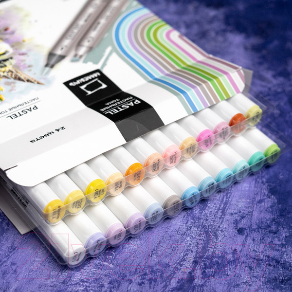 Изображение товара Набор маркеров Малевичъ GrafArt Brush / 190907 (24цв, пастельный)