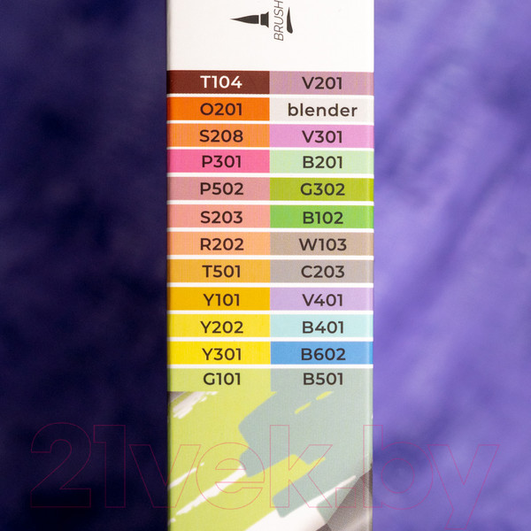 Изображение товара Набор маркеров Малевичъ GrafArt Brush / 190907 (24цв, пастельный)