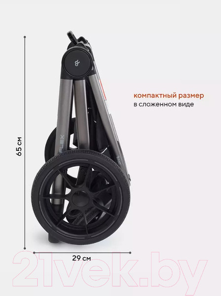 Изображение товара Детская универсальная коляска Rant Flex Pro 3 в 1 2023 / RA075 (Black)