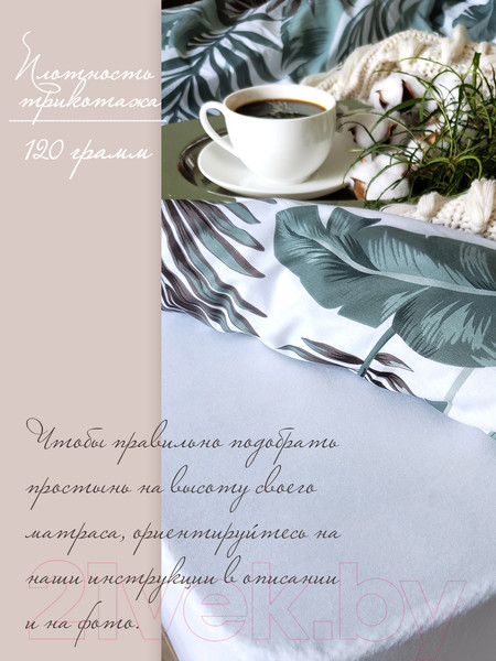 Изображение товара Простыня Luxsonia Трикотаж на резинке 160x200 / Мр0000-0 (белый)
