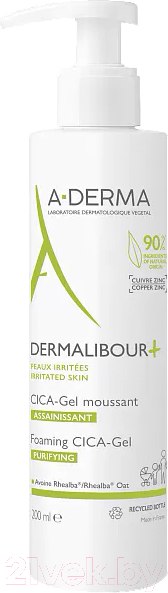 Изображение товара Гель для умывания A-Derma Dermalibour+ Cica Очищающий пенящийся (200мл)
