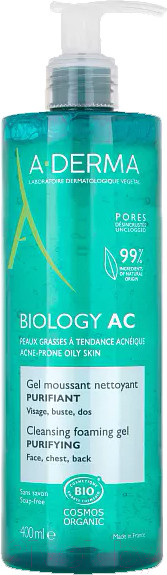 Изображение товара Гель для умывания A-Derma Biology AC Очищающий пенящийся (400мл)