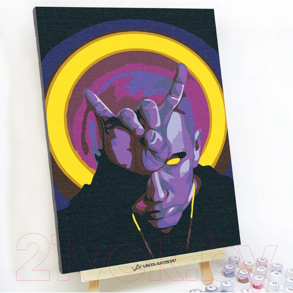 Изображение товара Картина по номерам Red Panda Эминем p54141 (30х40)