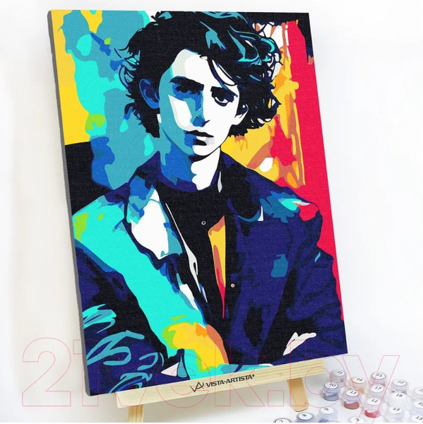 Изображение товара Картина по номерам Red Panda Тимоти Шаламе Поп Арт p54958