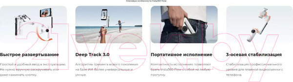 Изображение товара Стедикам Insta360 Flow Standalone / CINSABB/A