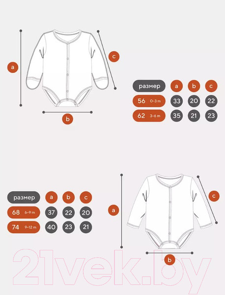 Изображение товара Боди для малышей Rant Hugs And Kisses с длинным рукавом / 6472/3-68 (Soft Pink, р.68)