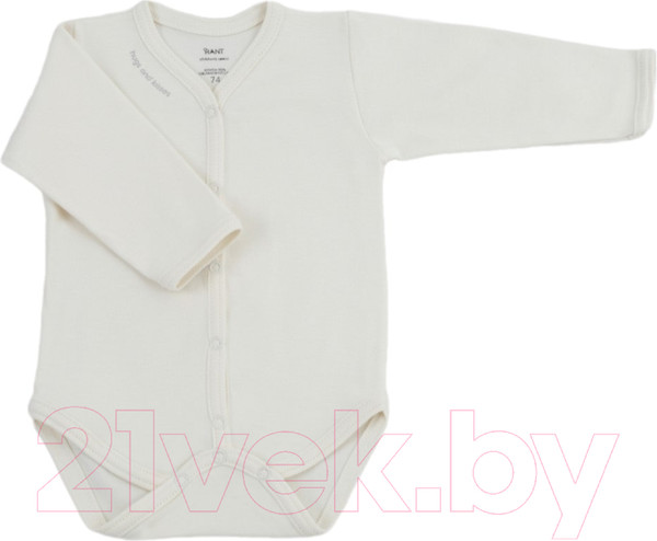 Изображение товара Боди для малышей Rant Hugs And Kisses с длинным рукавом / 6472/4-68 (Vanilla Beige, р.68)