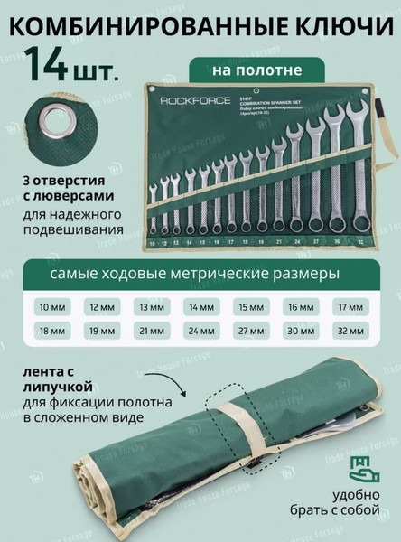 Изображение товара Набор ключей RockForce RF-5141P (905)