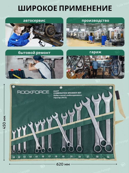 Изображение товара Набор ключей RockForce RF-5141P (905)