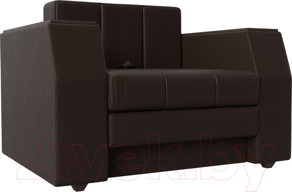 Изображение товара Кресло-кровать Лига Диванов Атлантида / 28410 (экокожа коричневый)