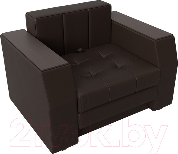 Изображение товара Кресло-кровать Лига Диванов Атлантида / 28410 (экокожа коричневый)