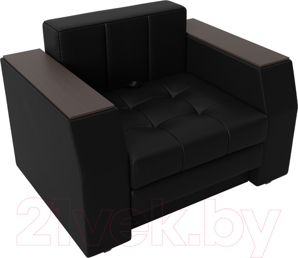 Изображение товара Кресло-кровать Лига Диванов Атлантида / 28411 (экокожа черный)