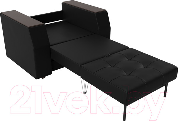 Изображение товара Кресло-кровать Лига Диванов Атлантида / 28411 (экокожа черный)