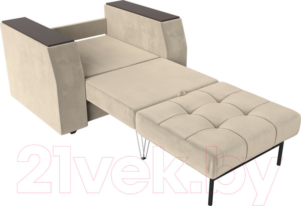 Изображение товара Кресло-кровать Лига Диванов Атлантида / 28413 (микровельвет бежевый)