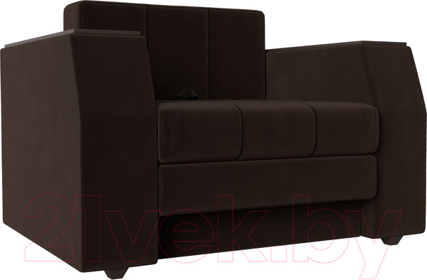 Изображение товара Кресло-кровать Лига Диванов Атлантида / 28415 (микровельвет коричневый)