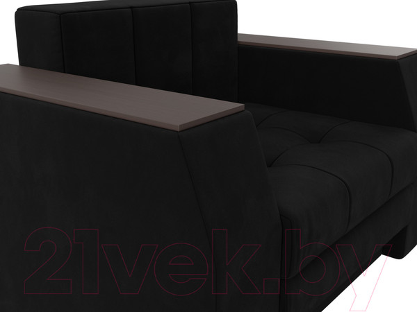 Изображение товара Кресло-кровать Лига Диванов Атлантида / 28418 (микровельвет черный)