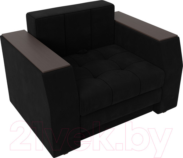 Изображение товара Кресло-кровать Лига Диванов Атлантида / 28418 (микровельвет черный)