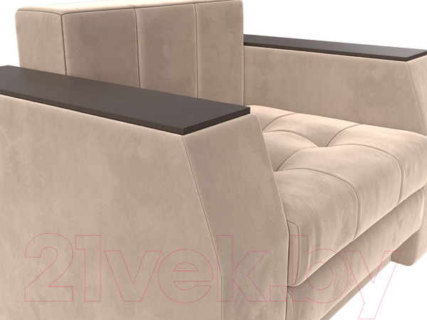 Изображение товара Кресло-кровать Лига Диванов Атлантида / 113835 (велюр бежевый)