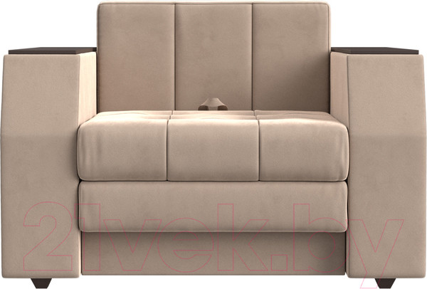 Изображение товара Кресло-кровать Лига Диванов Атлантида / 113835 (велюр бежевый)
