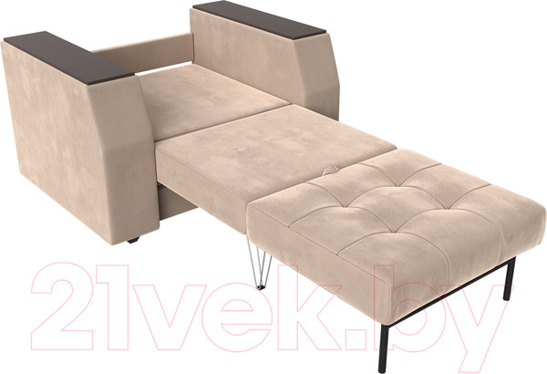 Изображение товара Кресло-кровать Лига Диванов Атлантида / 113835 (велюр бежевый)